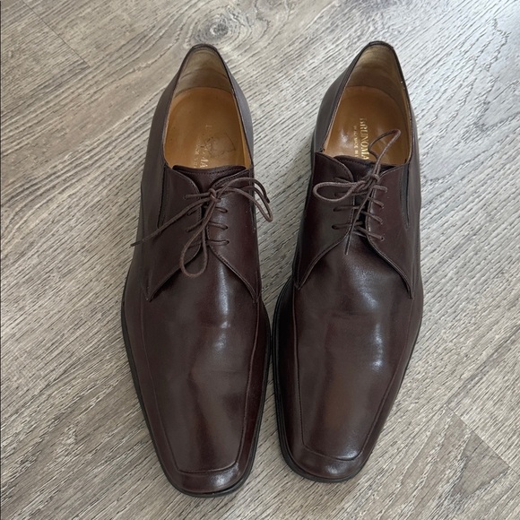 Bruno Magli Ranuncolo Brown Leather Oxford Shoes Mens 13W lace up Italy office main image 8
